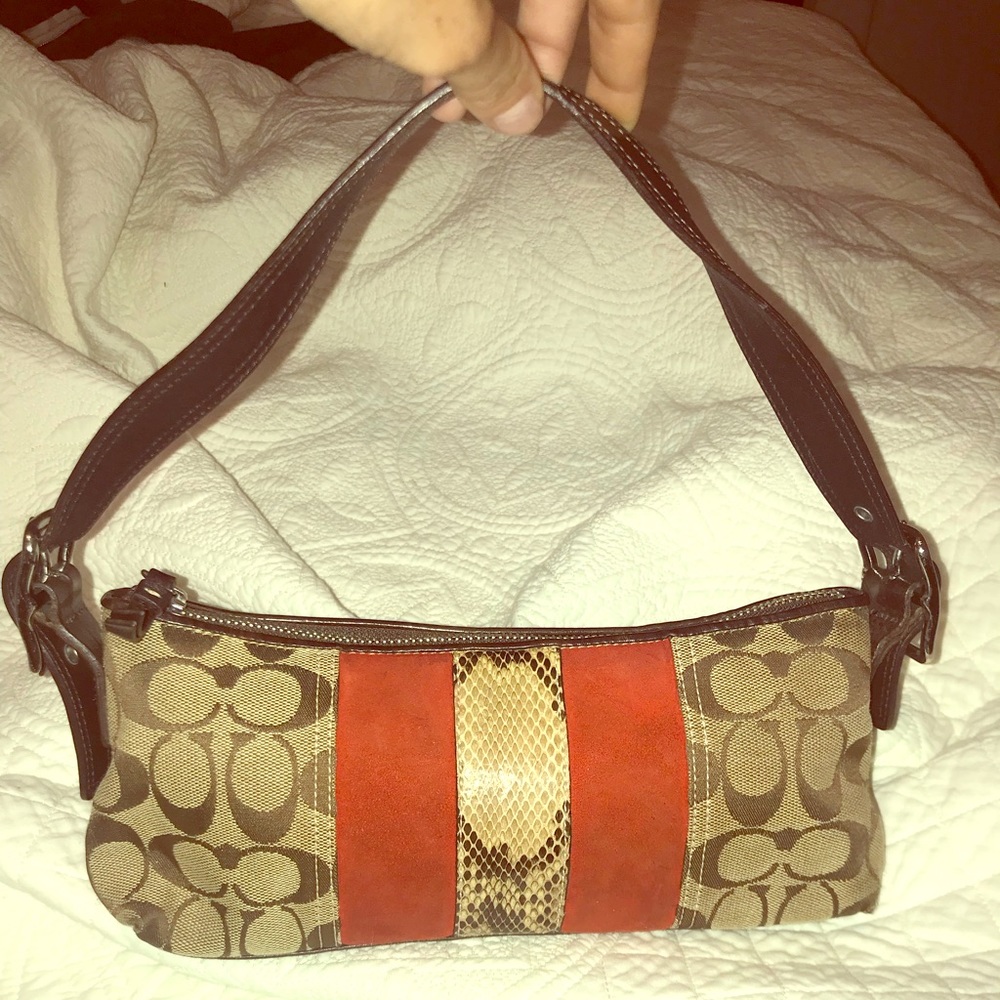 Coach Snakeskin Handbag - Picture 1 of 6